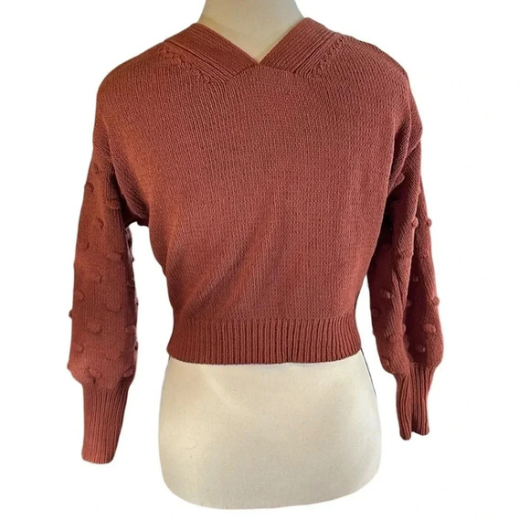 Moon  & Madison Balloon Sleeve Cardigan | Rust | Size L - Picture 3 of 5